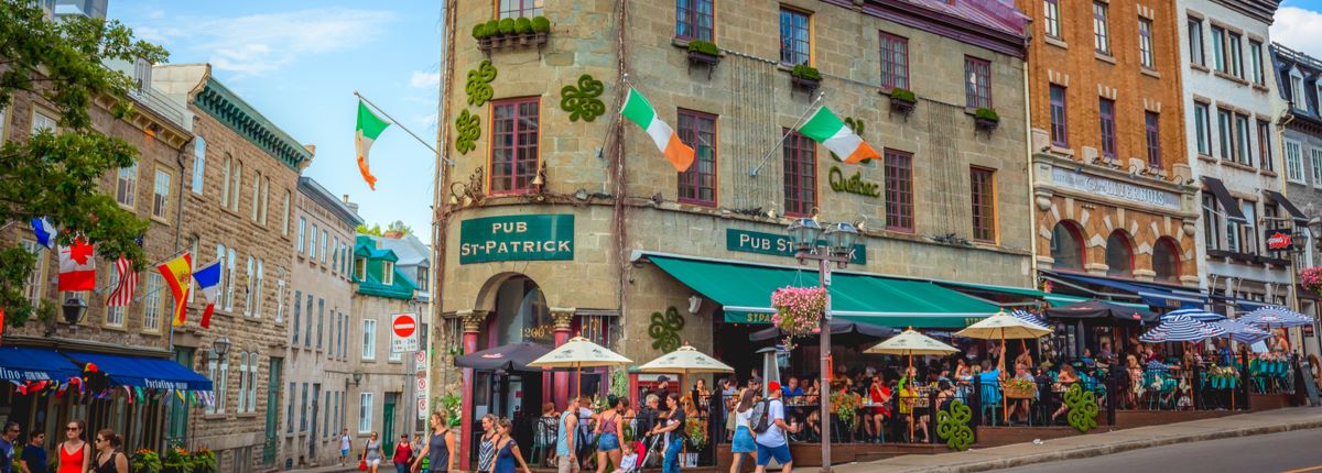 An Irish pub in the centre of Quebec City, Canada